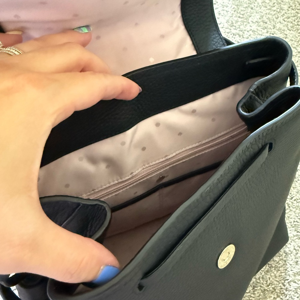 Kate Spade • Black Leather Backpack - Picture 3 of 3